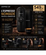 COFFEE CO Machine Espresso Portable Haut de Gamme – Café Premium Nomade Compact & Élégant