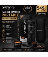COFFEE CO Machine Espresso Portable Haut de Gamme – Café Premium Nomade Compact & Élégant