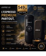 COFFEE CO Machine Espresso Portable Haut de Gamme – Café Premium Nomade Compact & Élégant