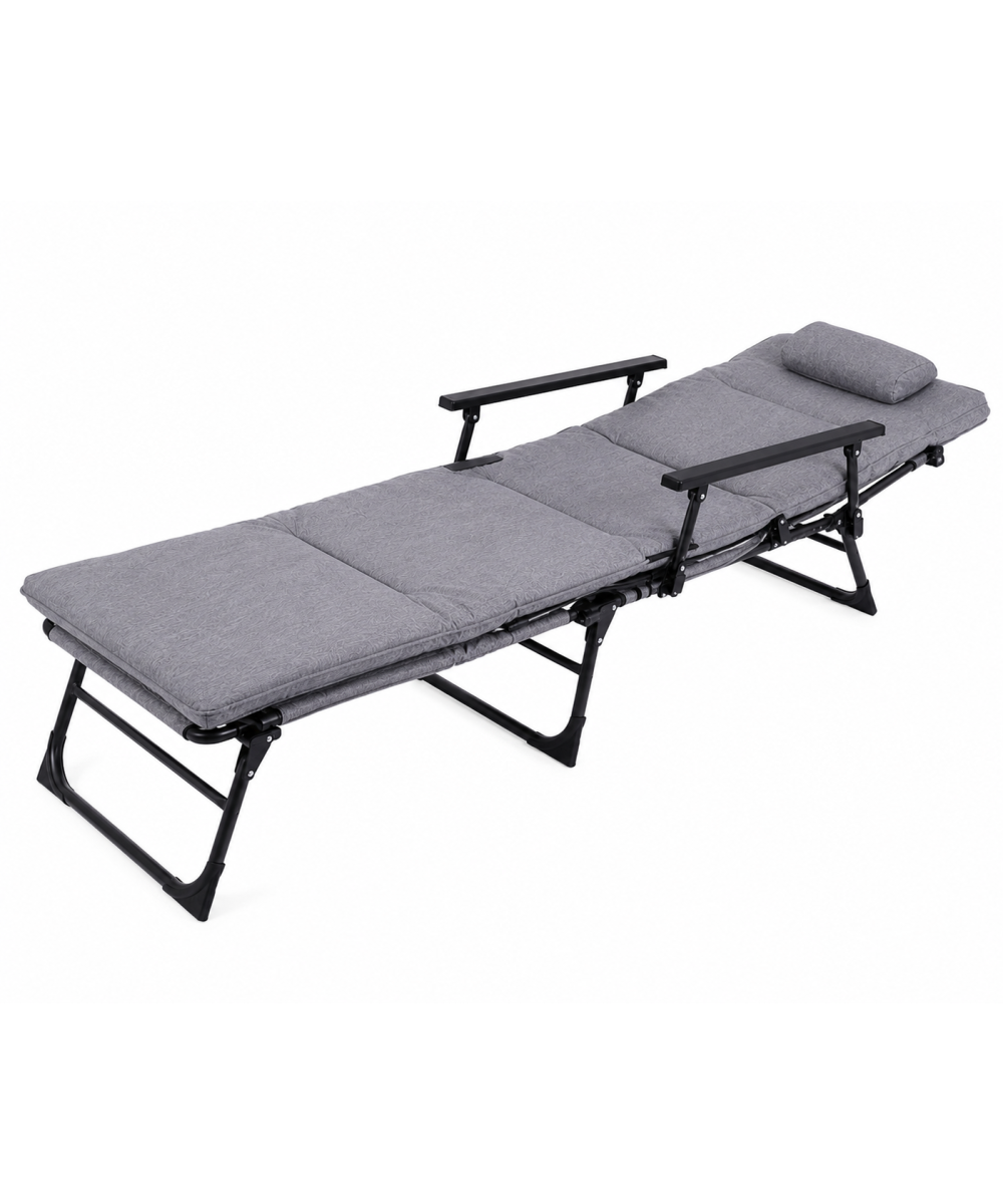 HIBCO Fauteuil Relax Pliant Premium avec Matelas 5 cm – Bain de Soleil Multi-Positions