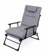 HIBCO Fauteuil Relax Pliant Premium avec Matelas 5 cm – Bain de Soleil Multi-Positions