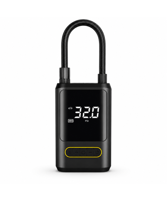Mini Compresseur d'Air Portable Sans Fil 150 PSI - Gonfleur Pneus Voiture Moto Vélo Rechargeable USB-C