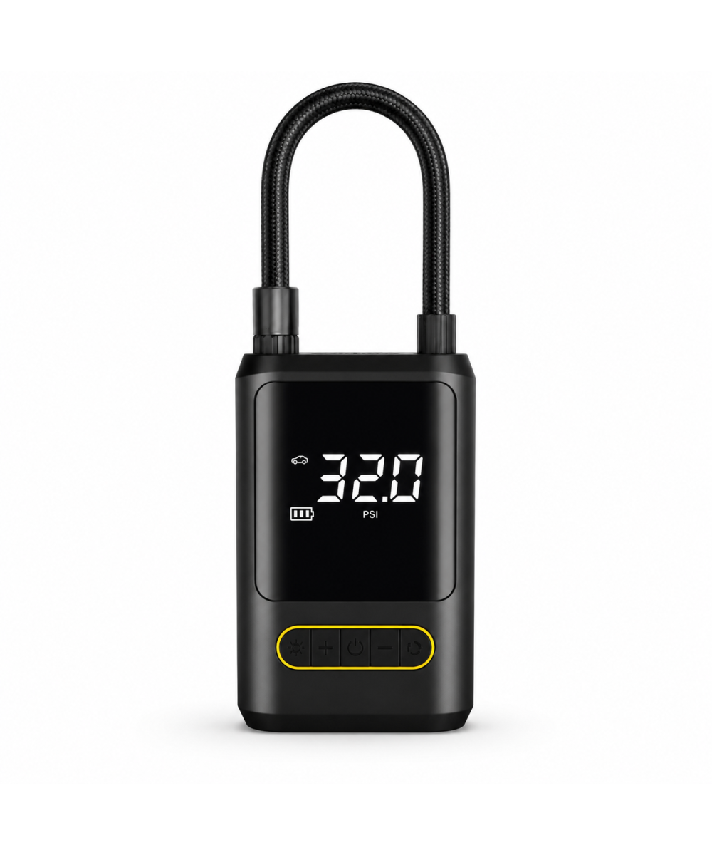 Mini Compresseur d'Air Portable Sans Fil 150 PSI - Gonfleur Pneus Voiture Moto Vélo Rechargeable USB-C