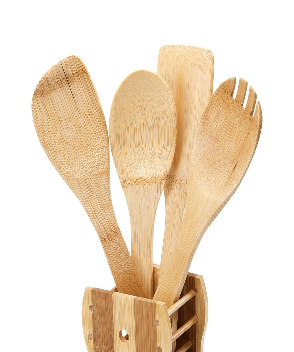 Royalford Wooden Bamboo Kitchen Utensil Set
