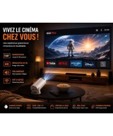 HIBCO HY300-A Projecteur Gaming Smart WiFi HD – 2 Manettes Sans Fil – Carte SD 64 Go Jeux Préinstallés – HDMI USB – Support 4K