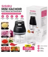 SISIRU Mini Hachoir Électrique USB 200ml – Rechargeable Sans Fil