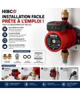HIBCO Pompe Surpresseur Automatique RS20/12Z 275W – 51L/min – 12m – Eau Chaude & Froide