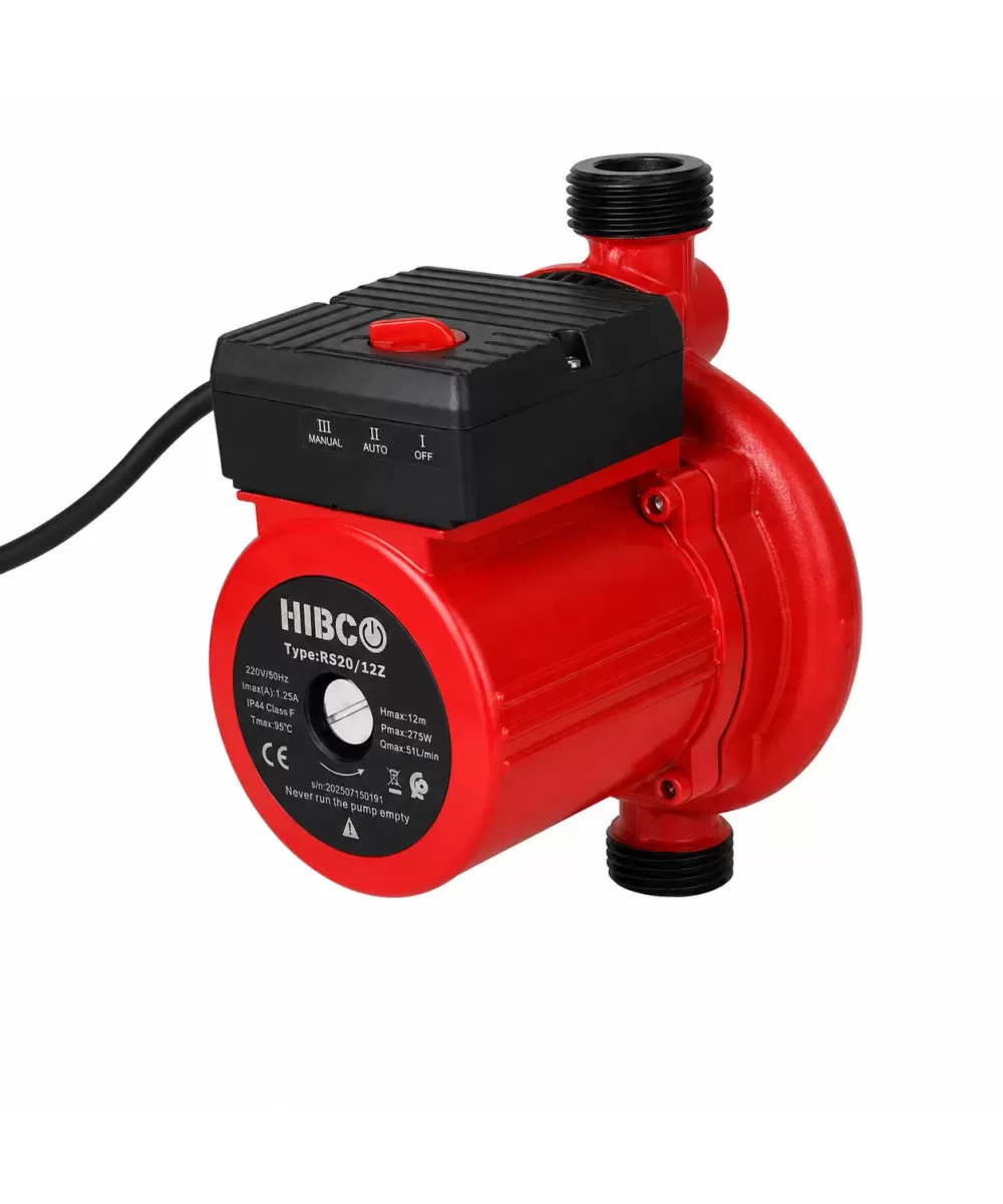 HIBCO Pompe Surpresseur Automatique RS20/12Z 275W – 51L/min – 12m – Eau Chaude & Froide
