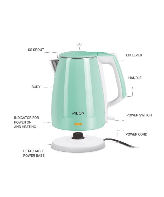 Milton Euroline Riga Electric Stainless Steel Kettle