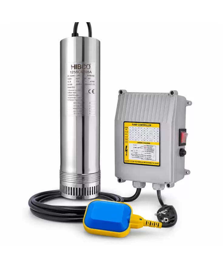 HIBCO 125SCM305A Pompe Immergée 900W 1.2HP 65m