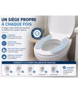 HIBCO Coussin Siège WC Auto-Adhésif Lavable