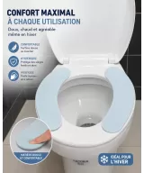 HIBCO Coussin Siège WC Auto-Adhésif Lavable